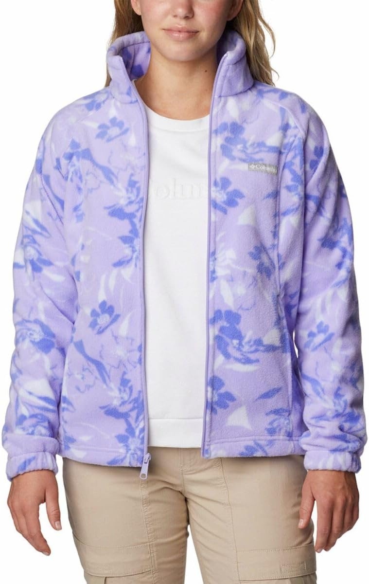image:imageColumbia womens Benton Springs Printed Full ZipFrosted PurplePop Flora Tonal