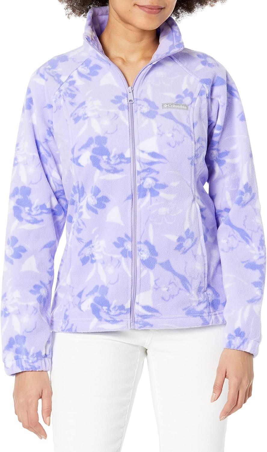 image:imageColumbia womens Benton Springs Printed Full ZipFrosted PurplePop Flora Tonal