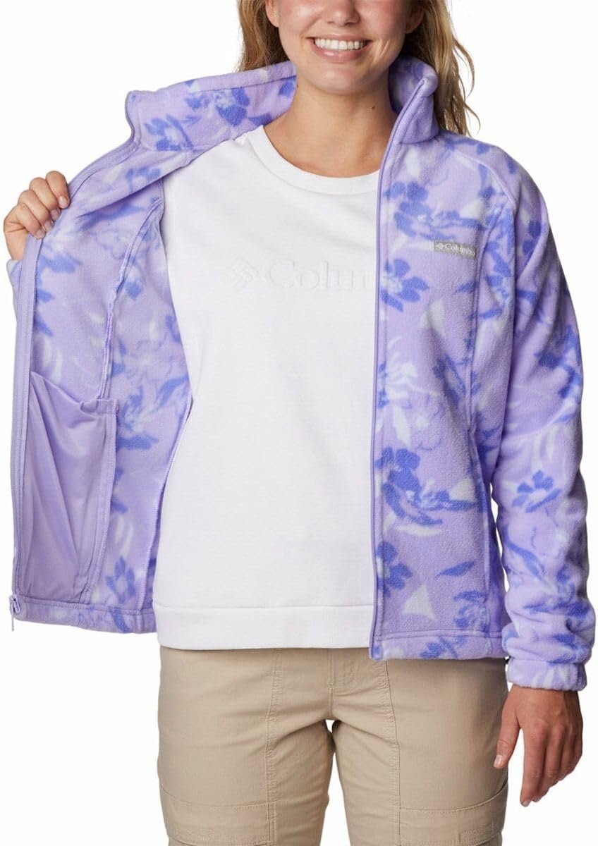 image:imageColumbia womens Benton Springs Printed Full ZipFrosted PurplePop Flora Tonal