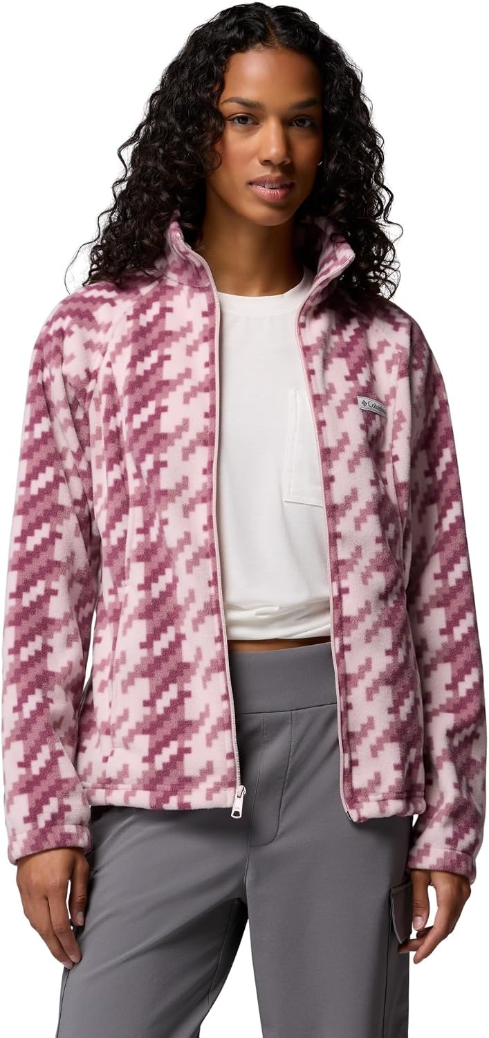 image:imageColumbia womens Benton Springs Printed Full ZipMineral PinkTwills