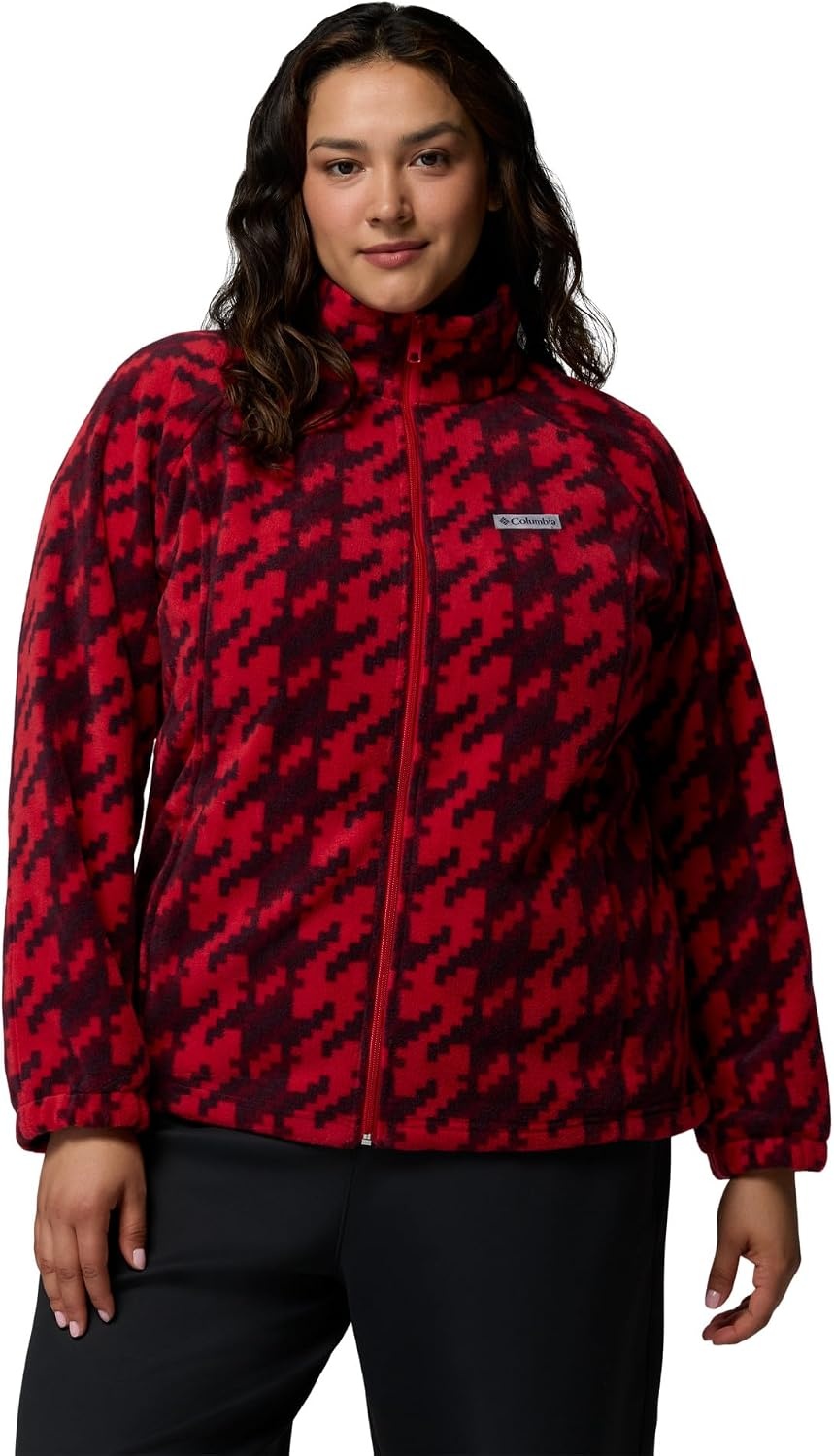 image:imageColumbia womens Benton Springs Printed Full ZipMountain RedTwills