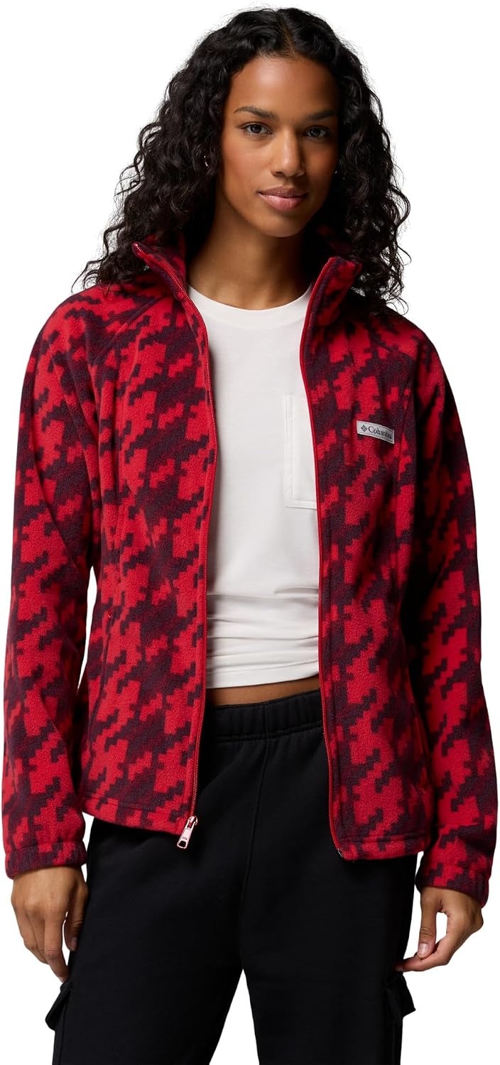 image:imageColumbia womens Benton Springs Printed Full ZipMountain RedTwills