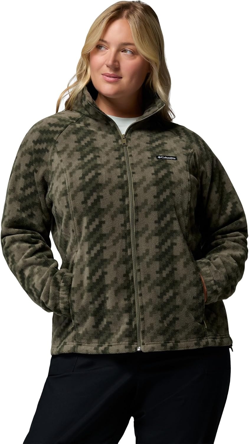 image:imageColumbia womens Benton Springs Printed Full ZipStone GreenTwills