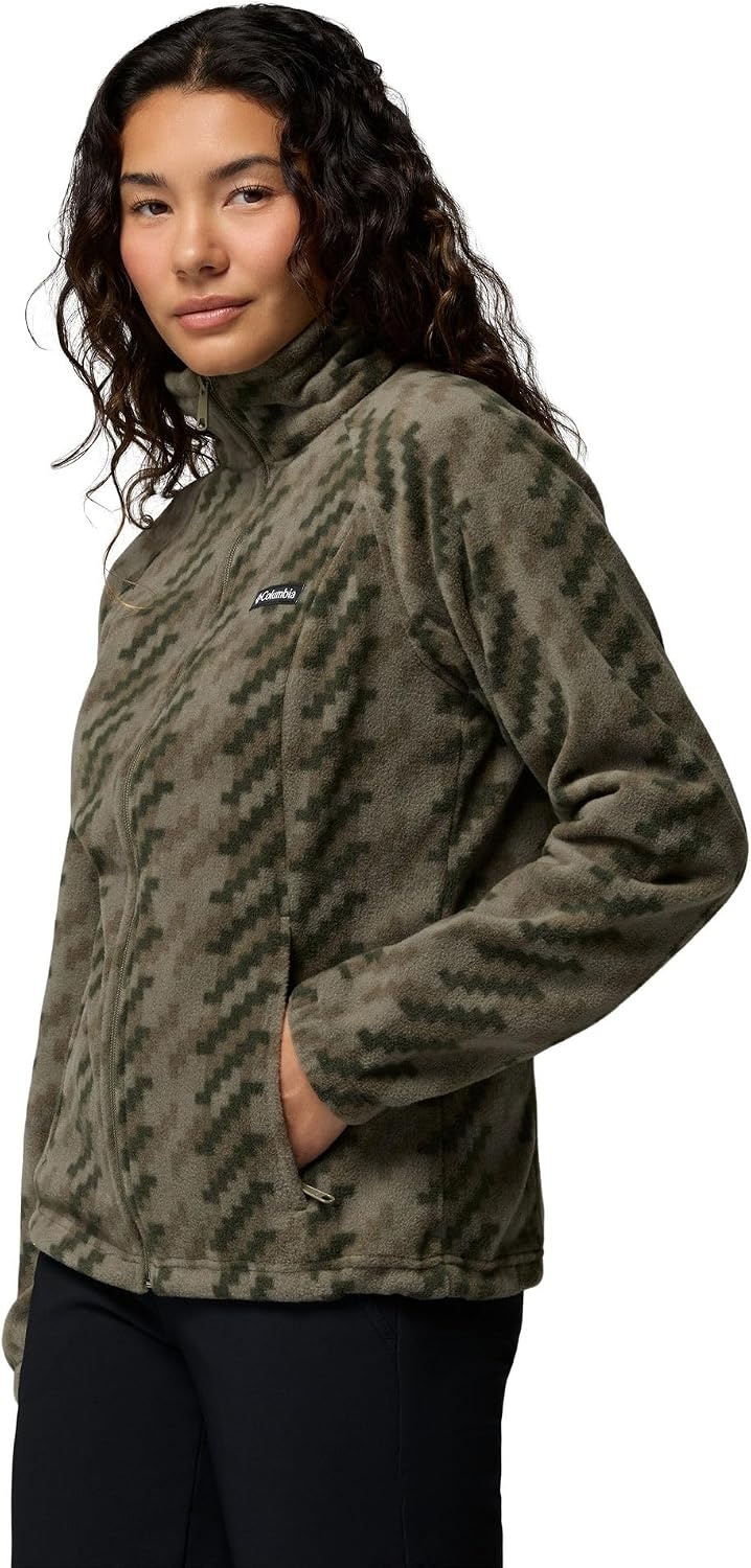 image:imageColumbia womens Benton Springs Printed Full ZipStone GreenTwills
