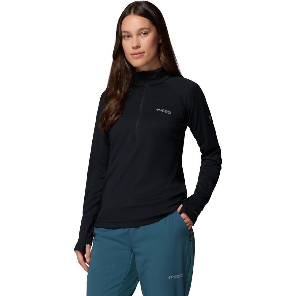 image:imageColumbia Womens Driventure Half Zip Poppy Red MediumBlack