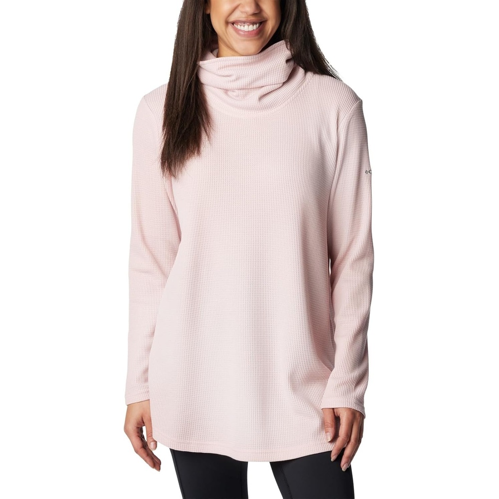 image:imageColumbia Womens Holly Hideaway Waffle Cowl Neck PulloverDusty Pink
