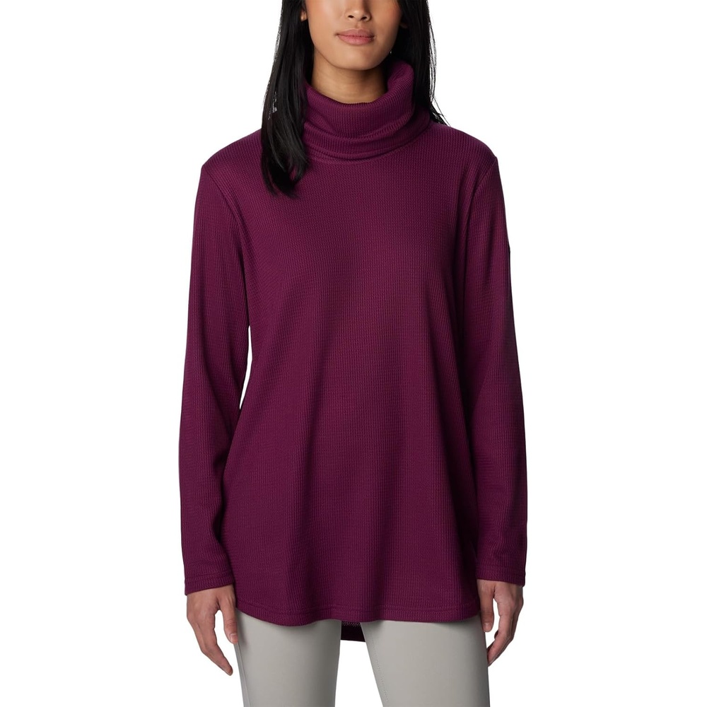 image:imageColumbia Womens Holly Hideaway Waffle Cowl Neck PulloverMarionberry