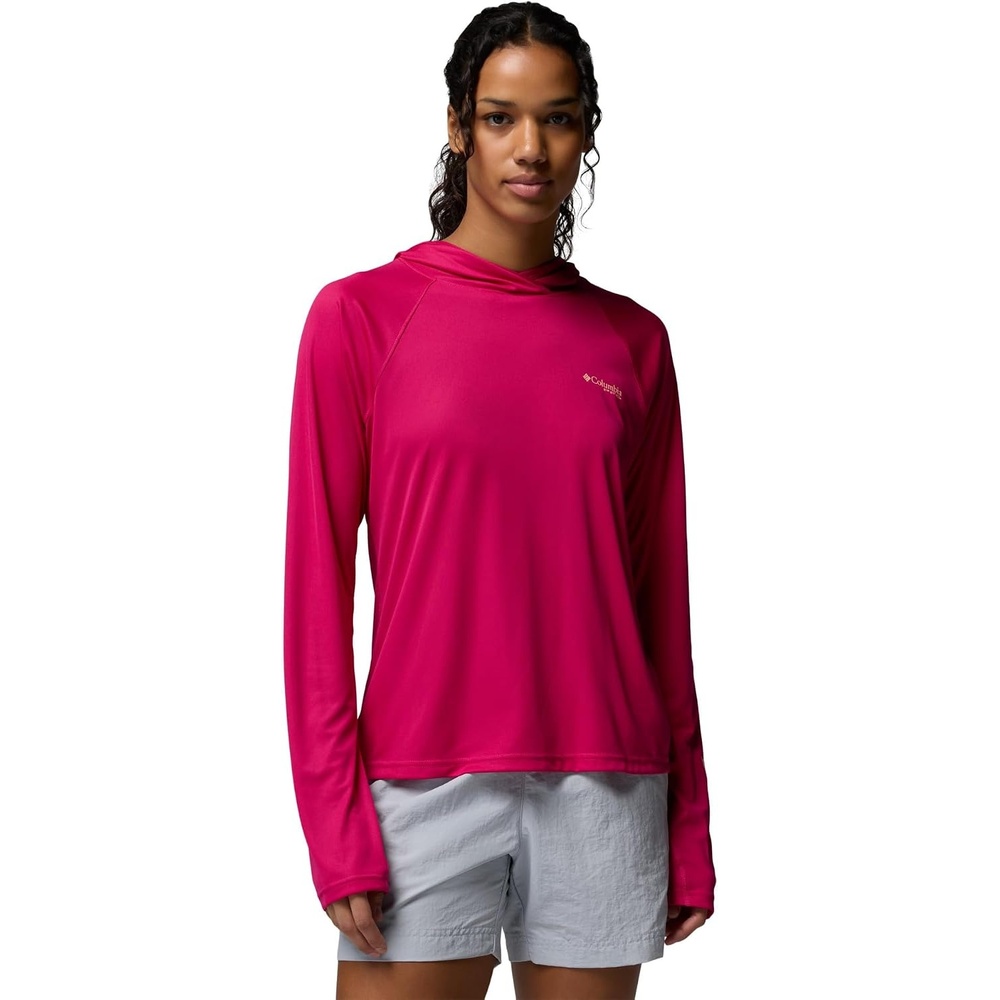 image:imageColumbia Womens PFG Tidal Tee II HoodieGuava PinkTiki Pink