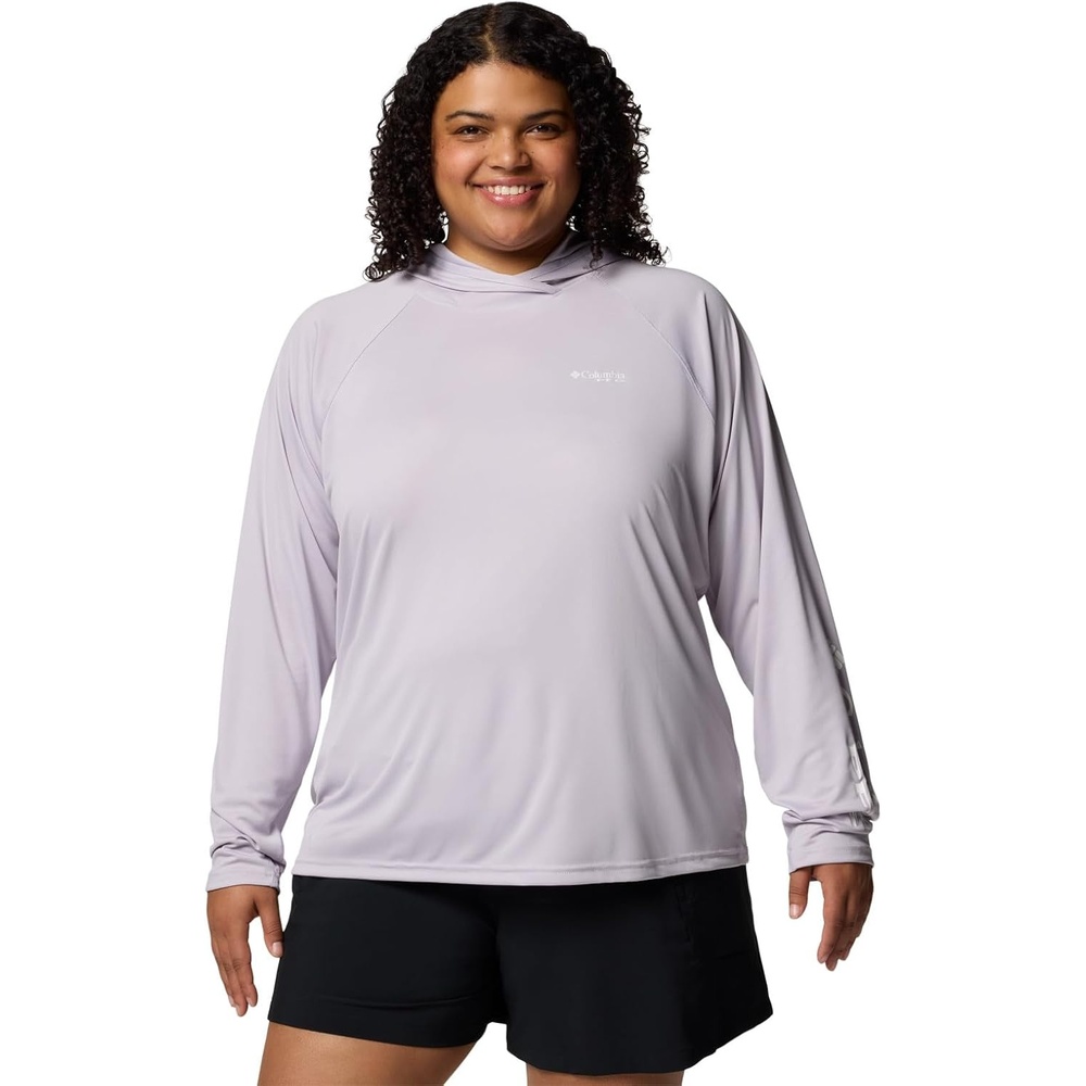 image:imageColumbia Womens PFG Tidal Tee II HoodieLavender Pearl