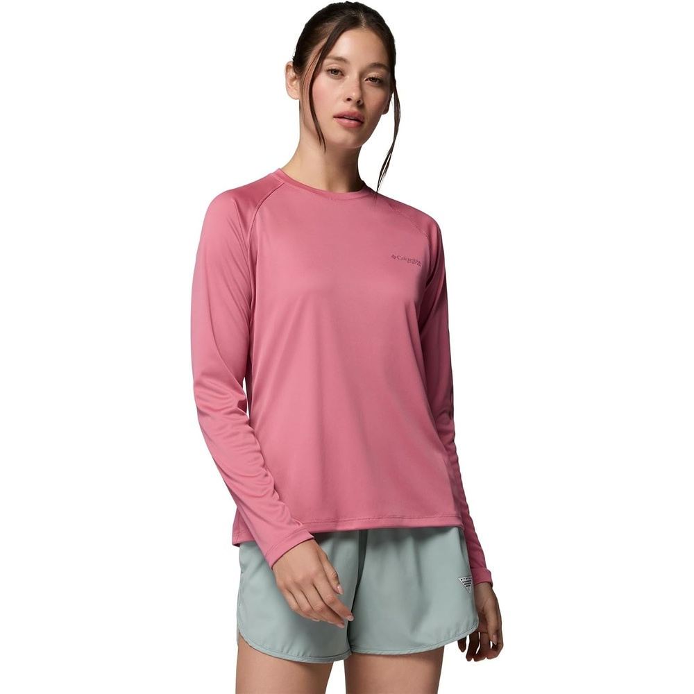 image:imageColumbia Womens Tidal Tee II Long Sleeve HoodieRosetteAntique Mauve Logo