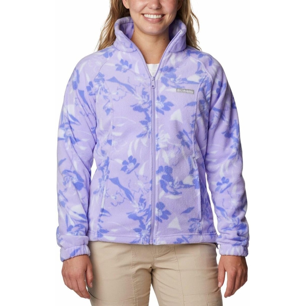 image:imageColumbia womens Benton Springs Printed Full ZipFrosted PurplePop Flora Tonal